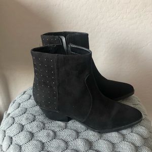 Guess Studded Black Ankle Boots